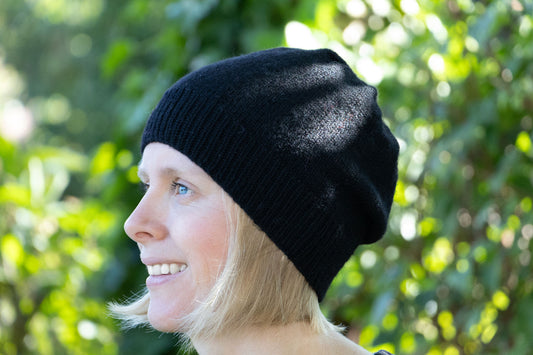 Schwarze Beanie