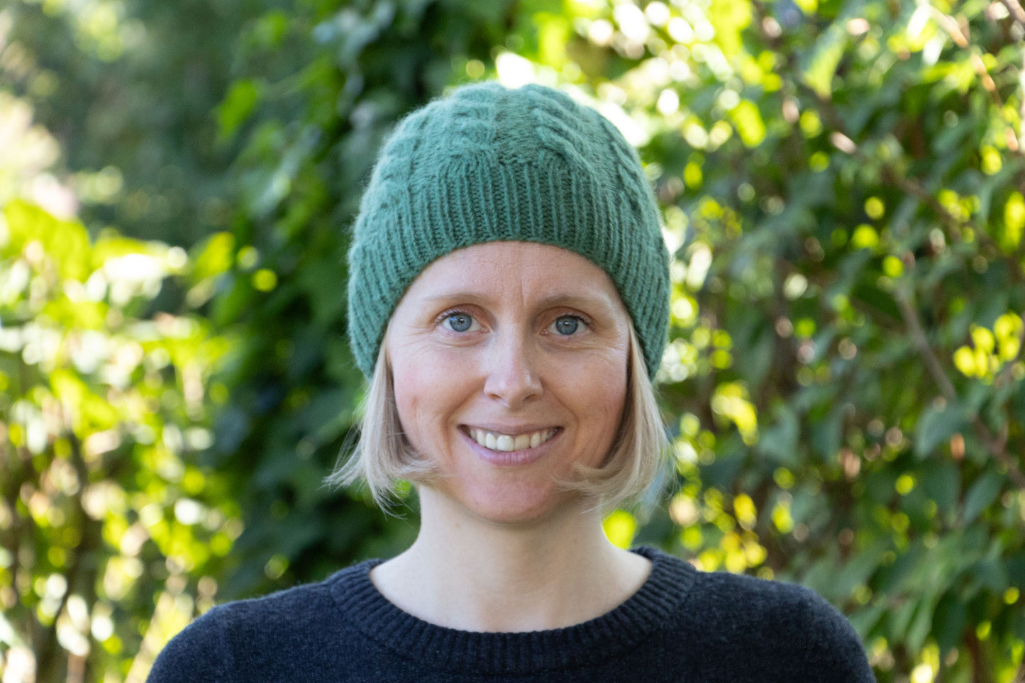 Grüne Beanie