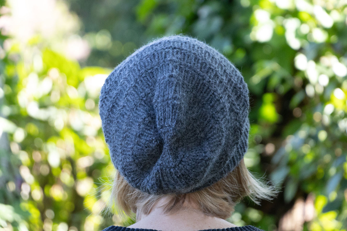 Graue Longbeanie